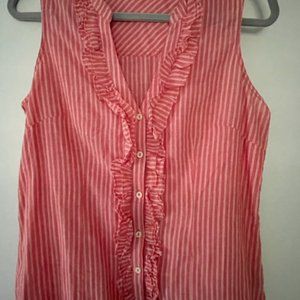 Boden Size 10 Red/Pink with White pin stripe
